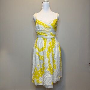 Kimchi & Blue Women's Dress Yellow and White Size 4